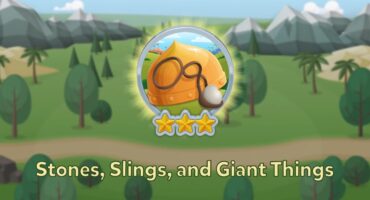 Read more about the article 08. Vaikų pamokėlė – Akmenėlis, svaidyklė ir milžinas